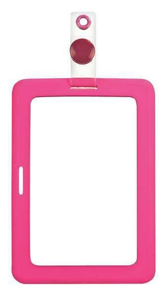Badge Holder, Rubberized, Pink, PK2, Myid, Mfr#: 038946