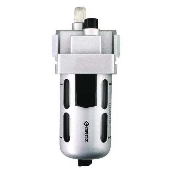 Air Lubricator, 3/8in NPT, 106 cfm, 145 psi, Groz, Mfr#: L1492
