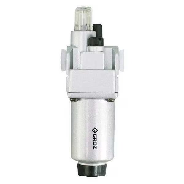 Air Lubricator, 1/2in NPT, 200 cfm, 290 psi, Groz, Mfr#: L1593-M