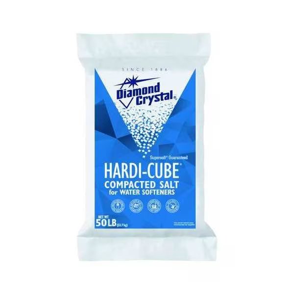 Hardi Cube Water Softener Salt, 50 Lb, Diamond Crystal, Mfr#: 100012409