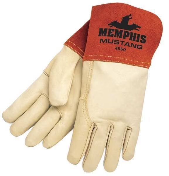 MIG/TIG Welding Gloves, Cowhide Palm, XL, PR, Mcr Safety, Mfr#: 4950XL