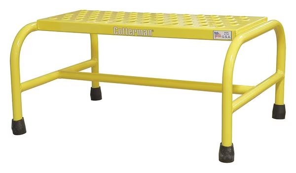 1 Step, Steel Step Stand, 450 lb. Load Capacity, Yellow, Cotterman, Mfr#: 1001N2626A6E10B1C2P1