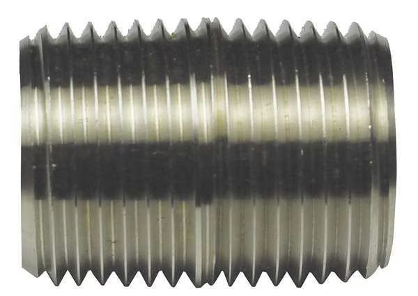 Rigid Nipple, Thread, 304 SS, 1-5/8inL, Calbrite, Mfr#: S412CLCN00