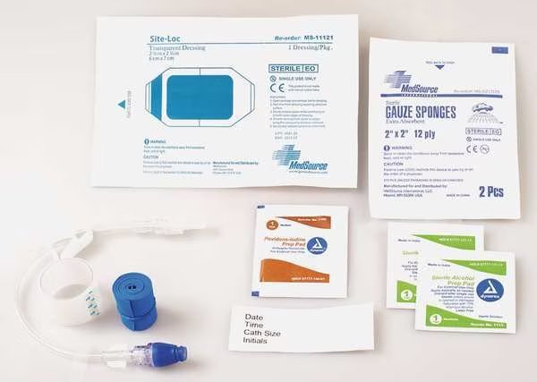 IV Start Kit, Clear/White, 7-1/2inL, PK100, Medsource, Mfr#: MS-80047