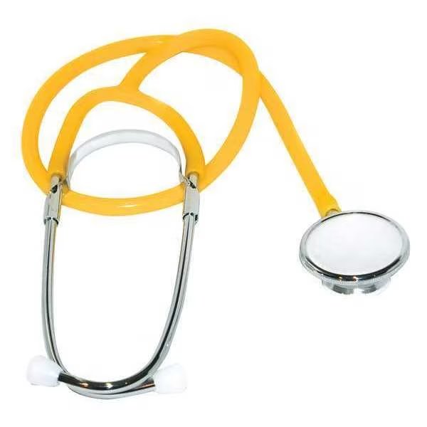 Stethoscope, Single, 22in L, Yellow, Polybag, Medsource, Mfr#: MS-70025