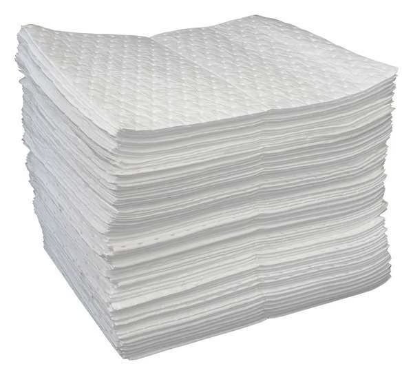 Sorbents, 28 gal, 15 in x 19 in, Oil, White, Polypropylene, Oil-Dri, Mfr#: L71393G
