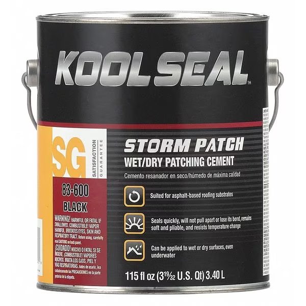 Roof Repair, 1 gal, Can, Black, Kool Seal, Mfr#: KS0083300-16