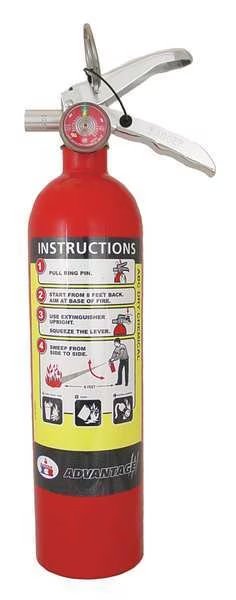 Fire Extinguisher, 1A:10B:C, Dry Chemical, 2.5 lb, Badger, Mfr#: ADV-250