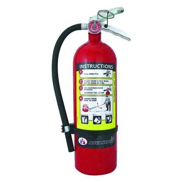 Fire Extinguisher, 3A:40B:C, Dry Chemical, 5.5 lb, Badger, Mfr#: ADV-550
