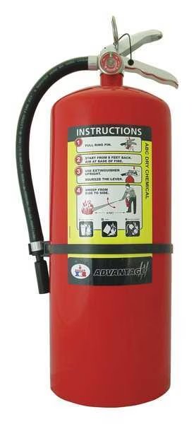 Fire Extinguisher, 6A:80B:C, Dry Chemical, 18 lb, Badger, Mfr#: ADV-20