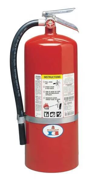 Fire Extinguisher, 6A:120B:C, Dry Chemical, 20 lb, Badger, Mfr#: 20-MB-6H