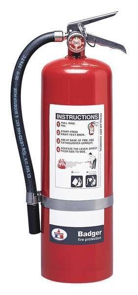Fire Extinguisher, 60B:C, Dry Chemical, 10 lb, Badger, Mfr#: B10BC-1