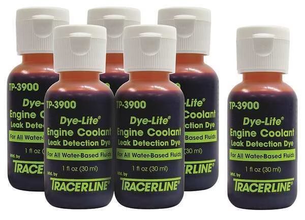 Leak Detection Dye, Automotive, 1 oz, PK6, Tracerline, Mfr#: TP-3900-0601