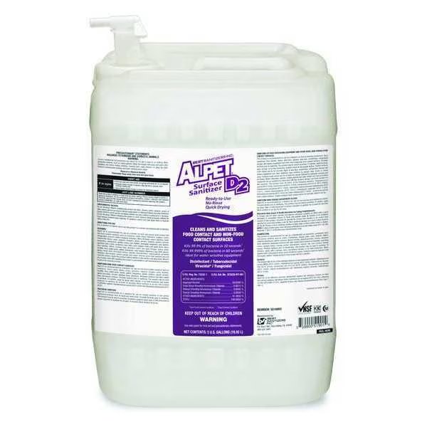 Cleaner, Disinfectant and Sanitizer, 5 gal. Pail, Alcohol, Best Sanitizers, Mfr#: SS10002