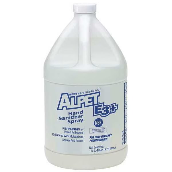 Hand Sanitizer, Liquid, E3 NSF Rating, Jug, 1 gal, Fragrance Free, 4 Pack, Best Sanitizers, Mfr#: SA10014