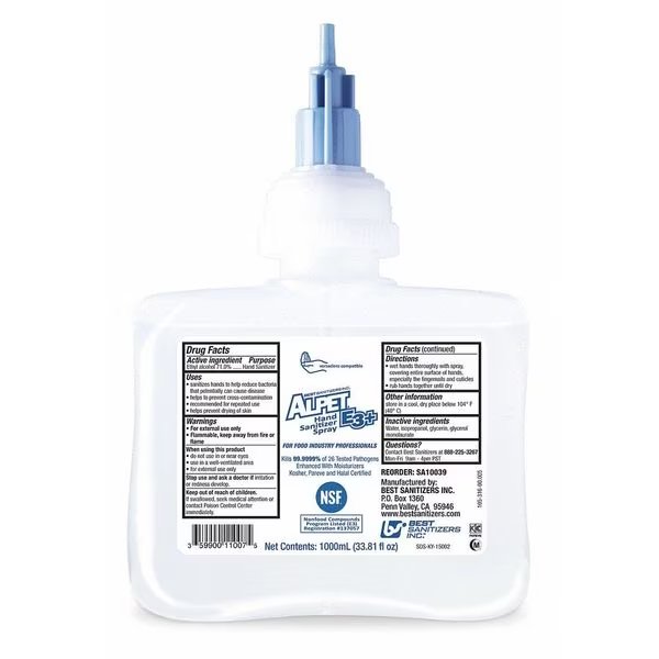 Hand Sanitizer, 1L, PK6, Best Sanitizers, Mfr#: SA10039