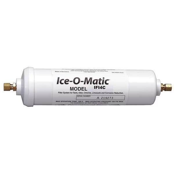 Inline Water Filter, 1/4 in. Compression, Ice-O-Matic, Mfr#: IFI4C