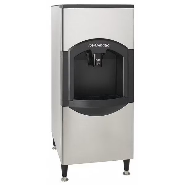 22 in W X 53 1/4 in H X 33 1/2 in D Ice Dispenser, Ice-O-Matic, Mfr#: CD40022
