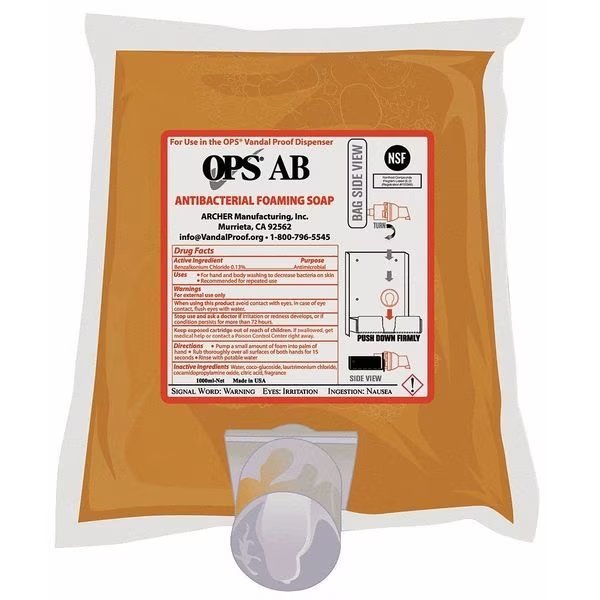 1000 ml Foam Hand Soap Cartridge, Ops, Mfr#: 1405-02G