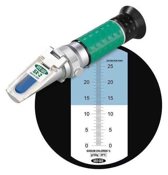 Analog Refractometer, NaCI, Vee Gee, Mfr#: SX-2