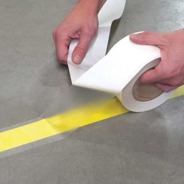 Floor Marking Tape, Roll, Clear, 4 in. W, Incom, Mfr#: FTL400