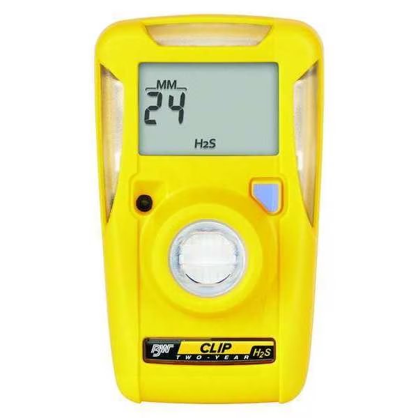 Single-Gas Detector, Detects Hydrogen Sulfide, High 15 ppm/Low 10 ppm Alarm Setting, Lithium Battery, Honeywell, Mfr#: BWC2-H