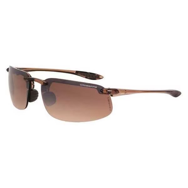 Safety Glasses, Brown Scratch-Resistant, Crossfire, Mfr#: 211125