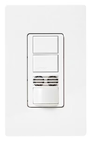Dual Technology Occ Snsr, Wall, White, Lutron, Mfr#: MS-A202-WH