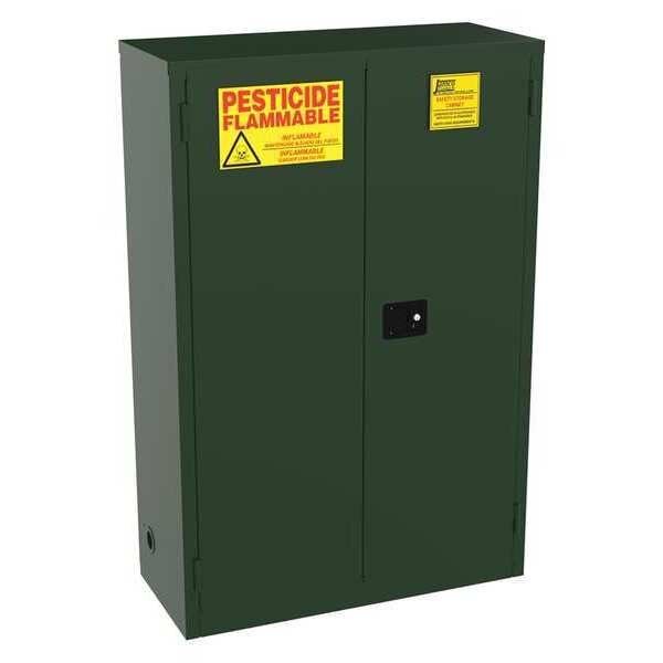 Pesticide Safety Cabinet, 45 gal., 65"H, Green, Jamco, Mfr#: FL45EP