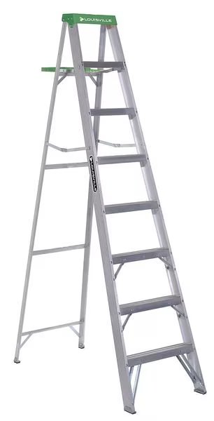 8 ft Aluminum Stepladder, 225 lb Capacity, Louisville, Mfr#: AS4008