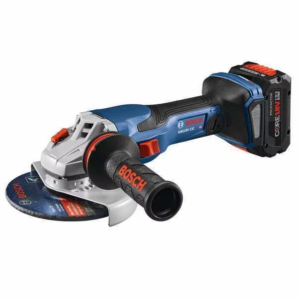Angle Grinder, 18V DC, 5 in or 6 in Wheel Dia., Bosch, Mfr#: GWS18V-13CB14