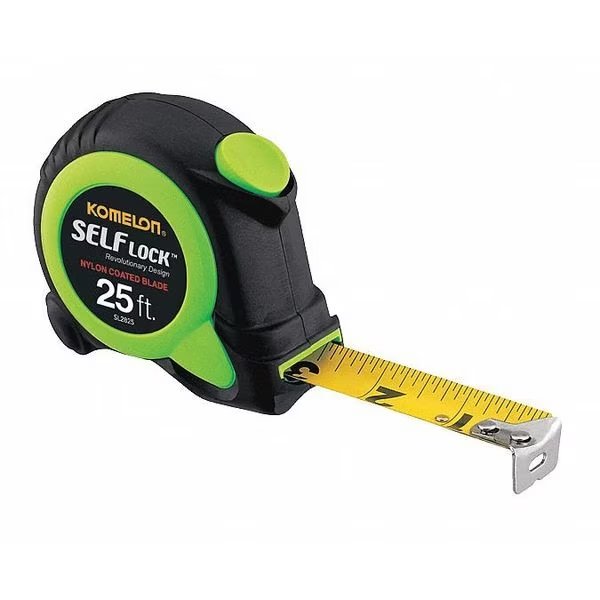Tape Measure, Green, Self Lock, 25 ft. x 1, Komelon, Mfr#: SL2825
