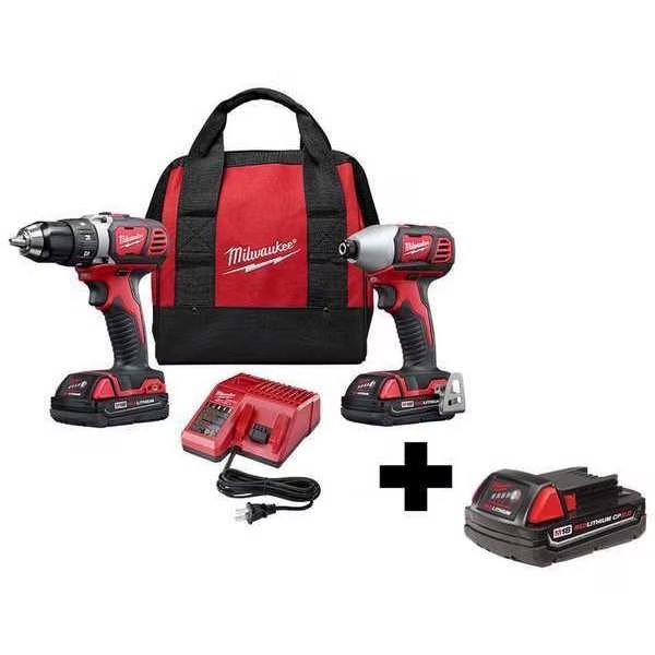 M18  L2-Tool Combo Kit w M18 2.0 Battery, Milwaukee Tool, Mfr#: 2691-22, 48-11-1820