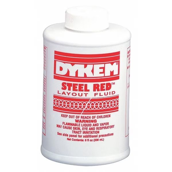 Layout Fluid, Red, 8 oz. Bottle, Dykem, Mfr#: 80496