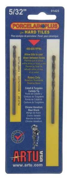 Porcelain Tile Drill Bit, 5/32 In, Artu, Mfr#: 01425