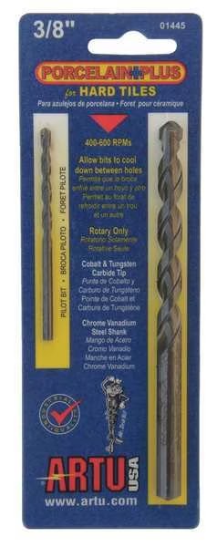 Porcelain Tile Drill Bit, 3/8 In, Artu, Mfr#: 01445