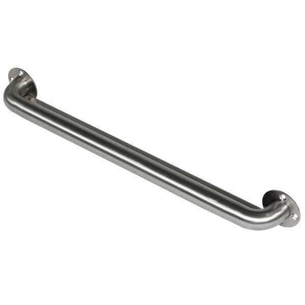 24" L, Ligature Resistant, Stainless Steel, Ligature Resistant Grab Bar, Stainless steel, Bestcare, Mfr#: WH1109-1