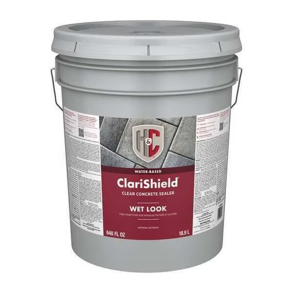 5 gal Concrete Dustproofer Floor Sealer, High Gloss Finish, Clear, Water Base, H&C, Mfr#: 50.100205-20