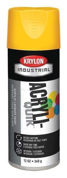 Spray Paint, Sun Yellow, Gloss, 12 oz, Krylon Industrial, Mfr#: K01806A07
