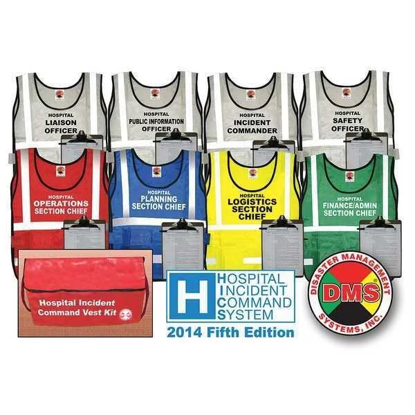 HICS 2014 Vest Kit, Small, 8 Vests, Disaster Management Systems, Mfr#: DMS 05371