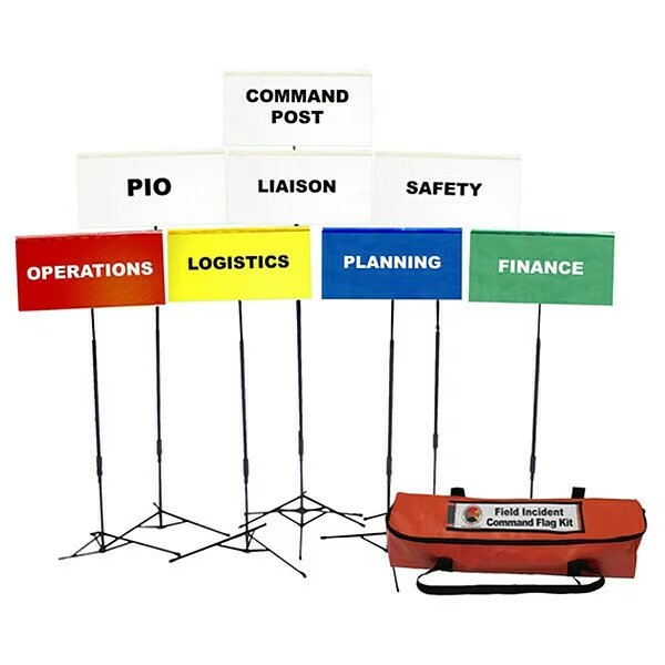 Incident Command Flag Kit, 8 Flags, Disaster Management Systems, Mfr#: DMS 05302