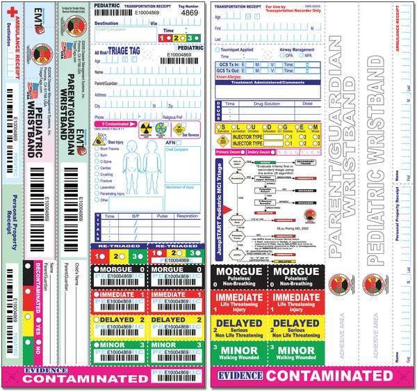Dual Wristband Pediatric Tag, PK50, Disaster Management Systems, Mfr#: DMS 05525