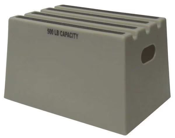 1 Step, Plastic Step Stand, 500 lb. Load Capacity, Gray, Dpi, Mfr#: ST18-07
