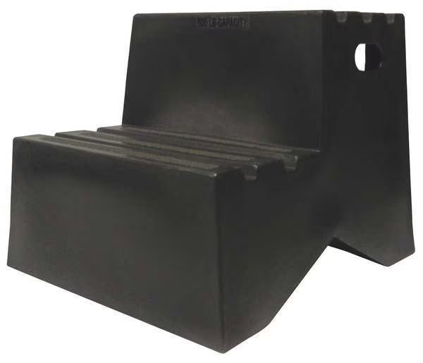 2 Steps, Plastic Step Stand, 500 lb. Load Capacity, Black, Dpi, Mfr#: ST217-01