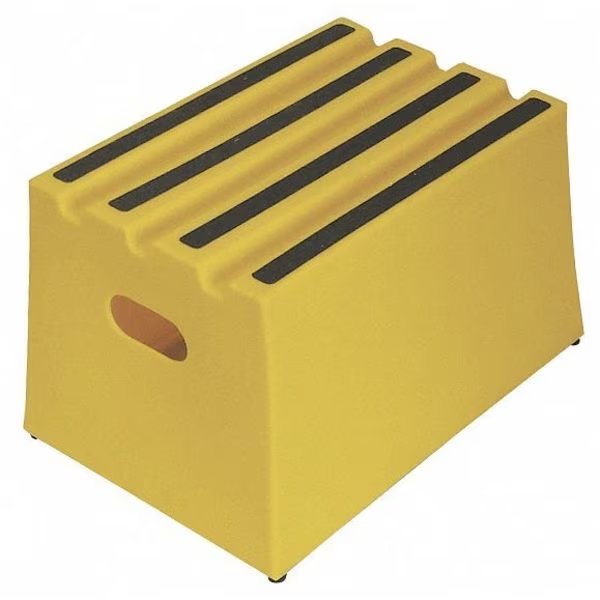 1 Step, Plastic Step Stand, 500 lb. Load Capacity, Yellow, Net Weight: 8.6 lb, Dpi, Mfr#: ST18-14