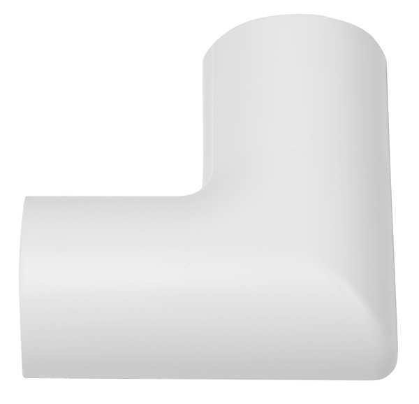 Flat Bend, White, ABS, Bends, D-Line, Mfr#: US/FLFB3015W/5/GR