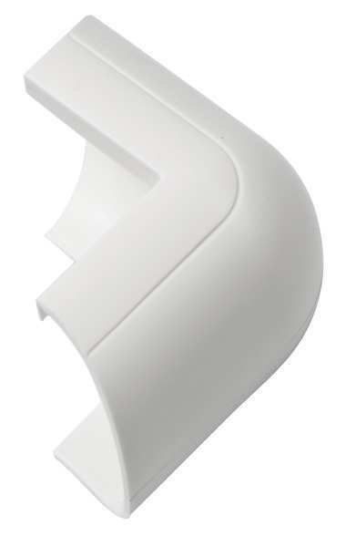 External Bend, White, ABS, Bends, D-Line, Mfr#: US/FLEB3015W/5/GR