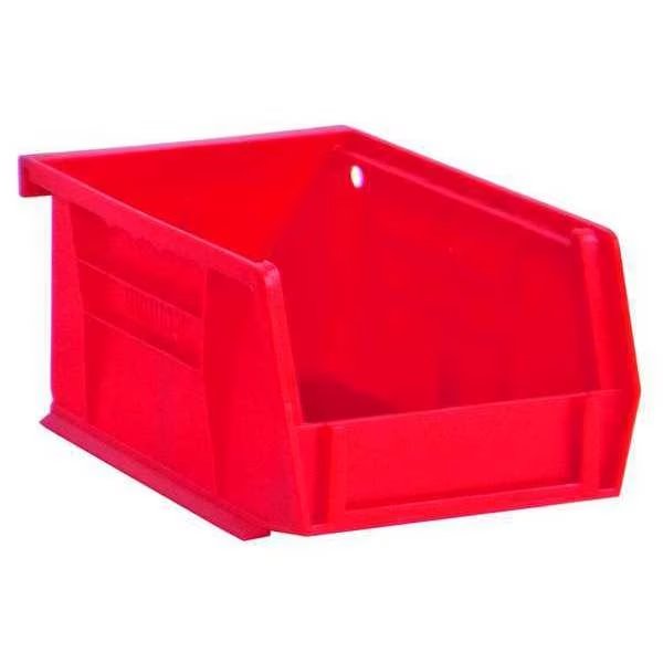 Hang & Stack Storage Bin, Copolymer Polypropylene, 4-3/16 in W, 3 in H, 5-7/16 in L, Red, Durham Mfg, Mfr#: PB30210-17