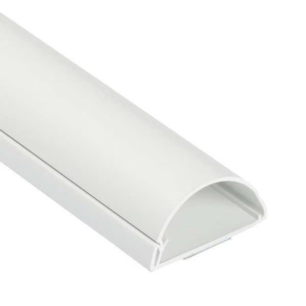Raceway, Half Round, TV Drop, 5 ft., White, D-Line, Mfr#: US/5FT5025W/GR