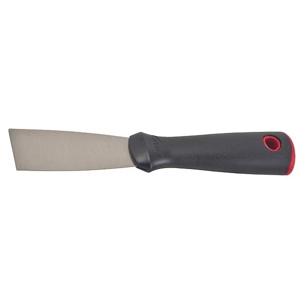 Putty Knife, Length 7 1/2 in, Blade Width 1 1/2 in, Carbon Steel, Black, Hyde, Mfr#: 04151